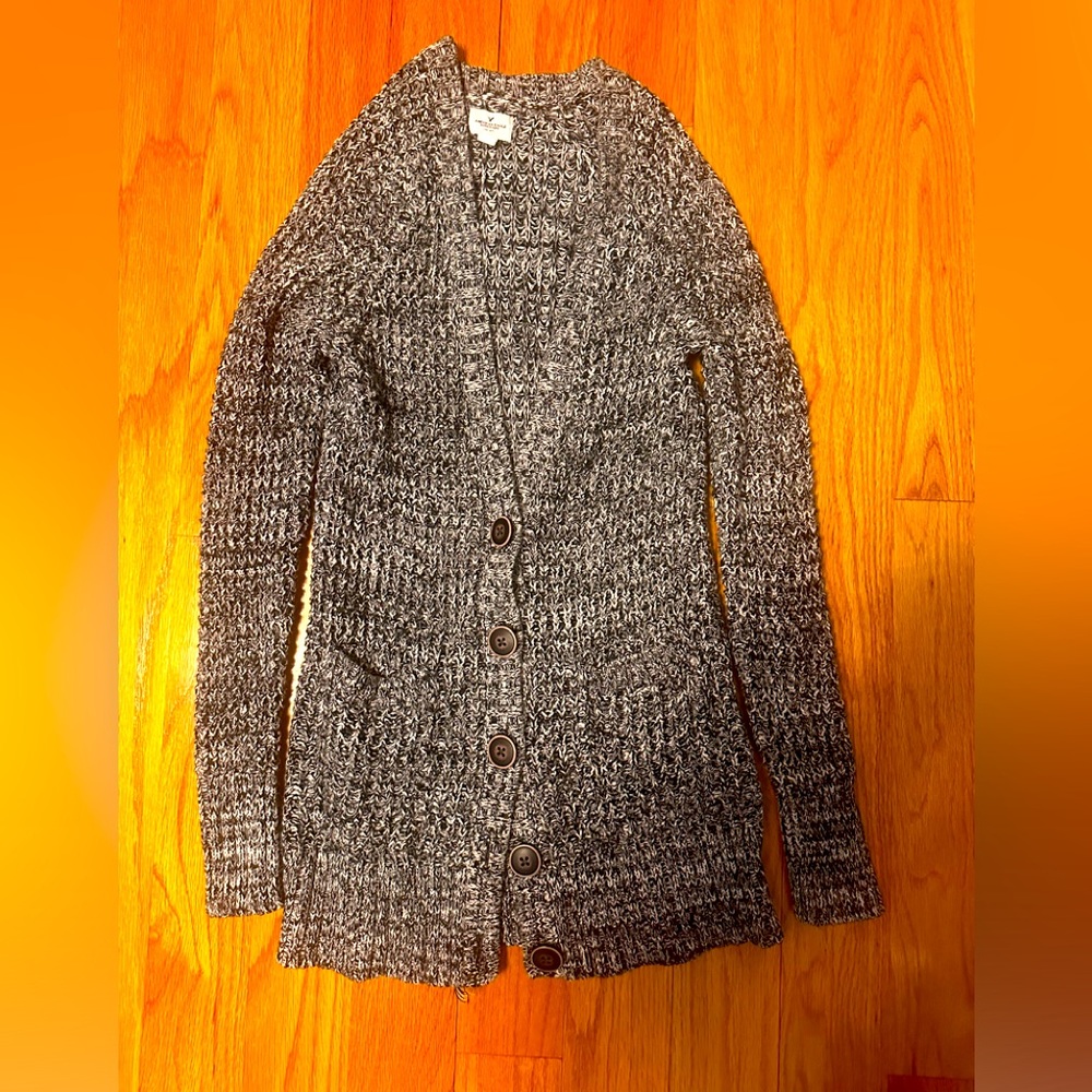 American Eagle Outfitters Long Button Up Knit Cardigan